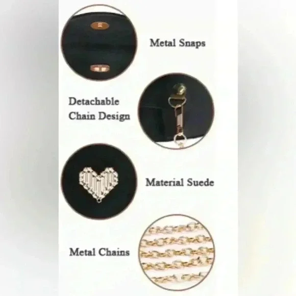 Women Faux Suede Evening Clutch Bags Formal Party Wedding Purses Barbie NWT - Picture 13 of 16